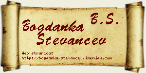 Bogdanka Stevančev vizit kartica
